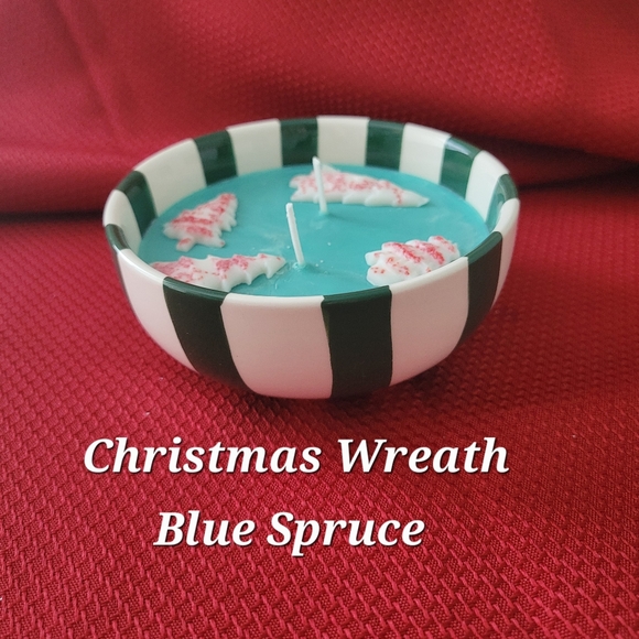 Pier 1 Other - Christmas Wreath Scented Candle in Vintage Bowl